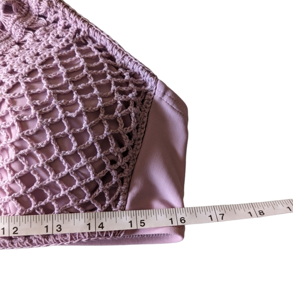🛍️3 for $10 Xhilaration pinkish purple crochet Bikini top size XL - Picture 2 of 5